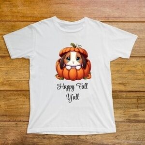 Bunny Happy Fall Y'all Graphic T Shirt